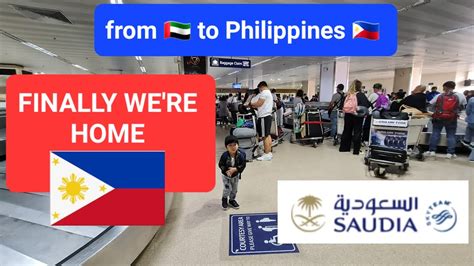 Dammam, Saudi Arabia to Manila, Philippines .